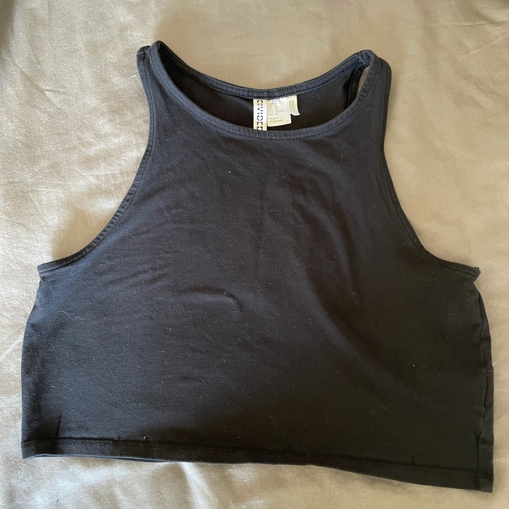 Black racer back tank